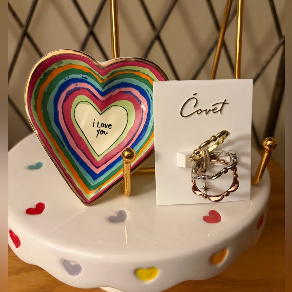 Jewelry Dish & Ring Set Bundle NWT